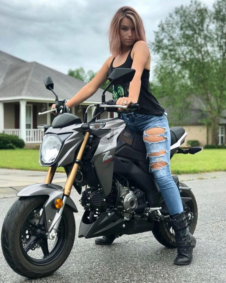 Beautiful girls and bikes in Tskhinval